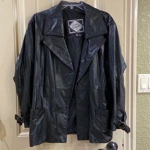 Leather Wrap Style Jacket by Body Exteriors Brand.